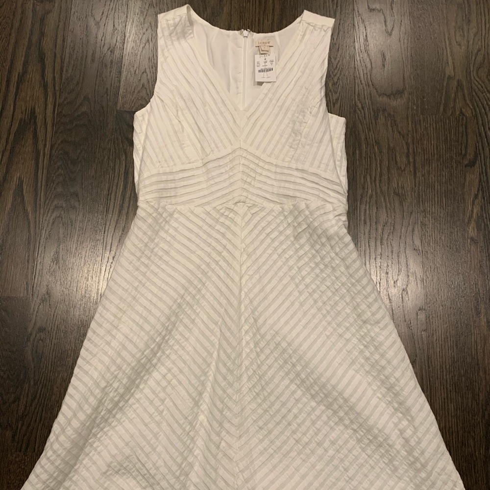 Jcrew chevron pleated dress